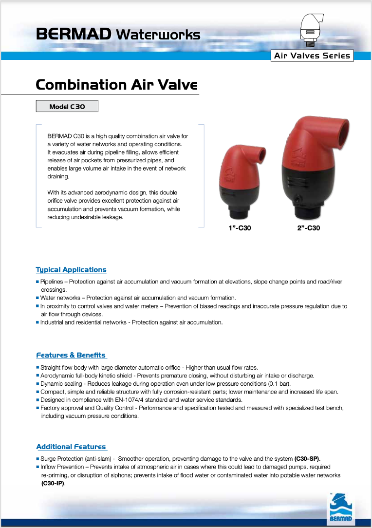 BERMAD Air Valves C30