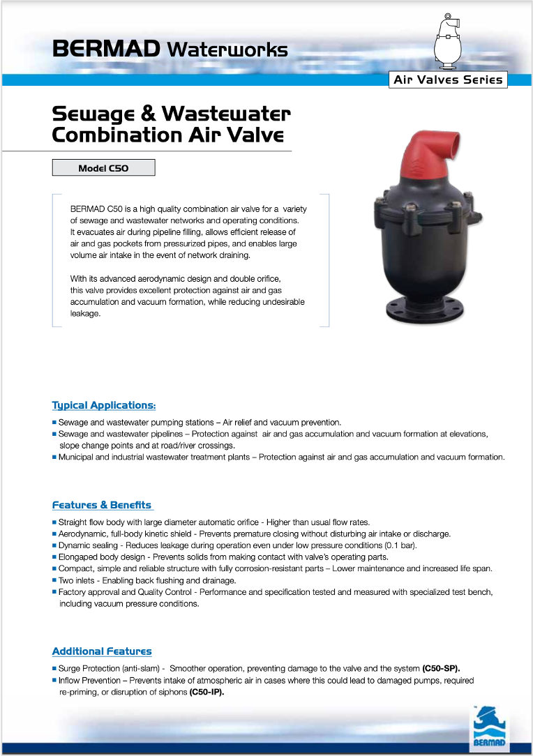 BERMAD Air Valves C50 P
