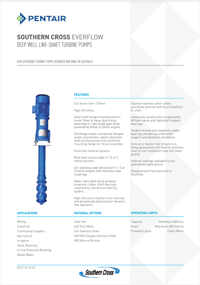 SOUTHERN CROSS PUMPS Everflow