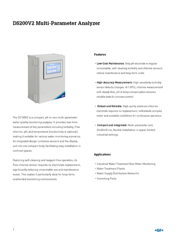 Multi-parameter Water Monitoring Solution DS200V2-01